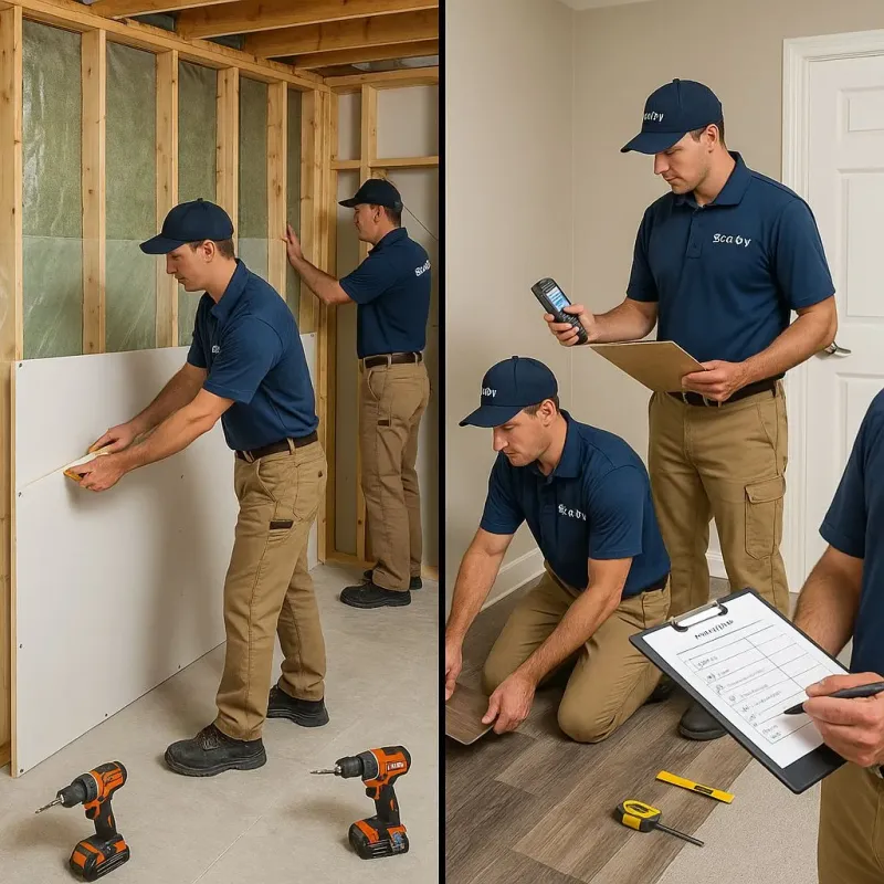Repairs and Reconstruction process in August, CA